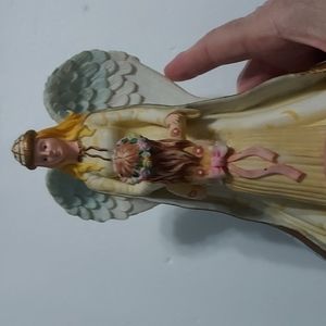 Angel's Touch Figurine by Seymour Mann,Multicolor,8 1/2 in.Hx5 1/4inW.has weight